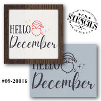 Hello December Stencil
