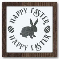 Happy Easter Bunny Stencil