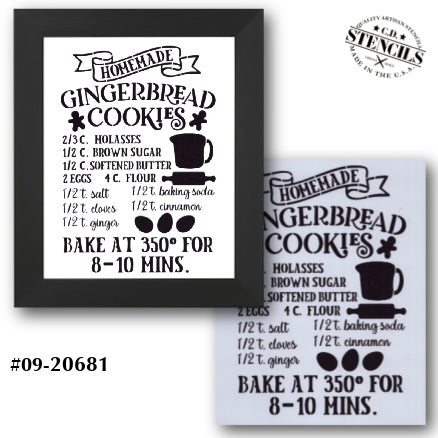 Homemade Gingerbread Cookies Stencil
