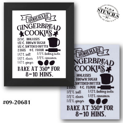 Homemade Gingerbread Cookies Stencil
