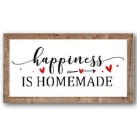Happiness is Homemade Hearts Stencil