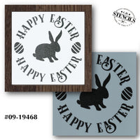 Happy Easter Bunny Stencil