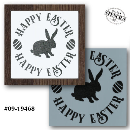 Happy Easter Bunny Stencil