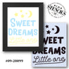Sweet Dreams Little One - Moon and Stars Stencil
