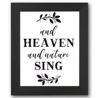 And Heaven and Nature Sing Stencil