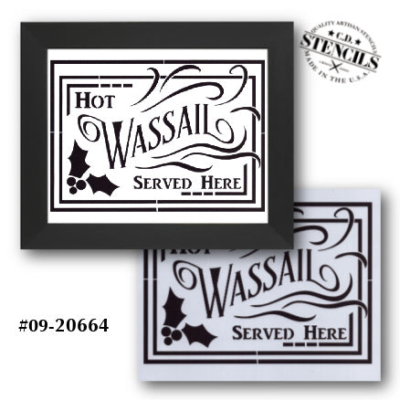 Hot Wassail Served Here Stencil