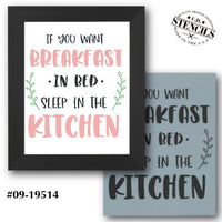 Sleep in the Kitchen Stencil