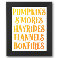 Pumpkins S'mores Hayrides Stencil