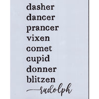 Reindeer List Stencil