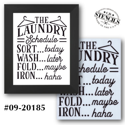 The Laundry Schedule Stencil