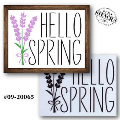 Hello Spring Lavender Stencil