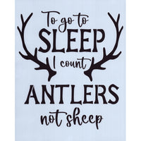 Count Antlers Not Sheep Stencil