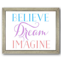 Believe Dream Imagine Stencil