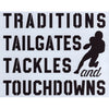 Traditions Tailgates Tackles Stencil