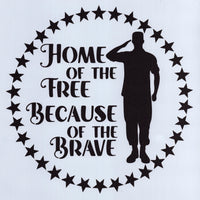 Home of the Free Stencil