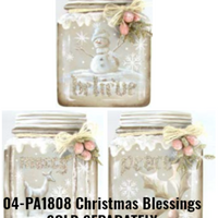 4-1/4" Squatty Mason Jar Ornament - 20 Pack