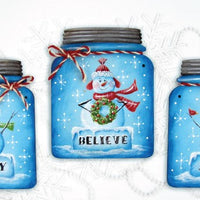 4-1/4" Squatty Mason Jar Ornament - 20 Pack