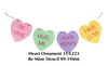 4" Heart Ornaments - 20 Pack