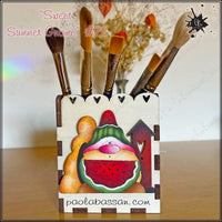 Sweet Summer Gnome Brush/Pencil Holder Embellishment