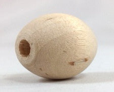 1" Oval Wood Bead