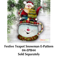 Festive Teapot Snowman Ornament