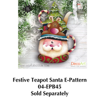 Festive Teapot Santa Ornament