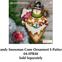 Candy Snowman Cone Ornament