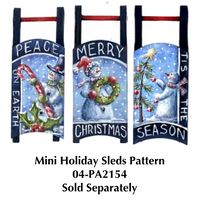 3-1/2 in. Mini Wooden Sled - Set of 3 Ornaments