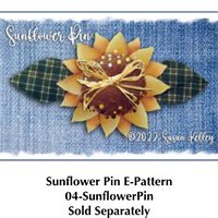 2-1/2" Sunflower Pin