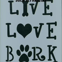 Live, Love, Bark Pattern by Chris Haughey