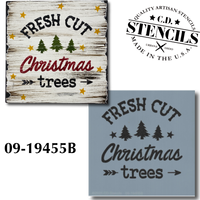Fresh Cut Christmas Trees Stencil