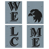 Porch Sign: Eagle Welcome Stencil