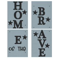 Porch Sign: Home of the Brave Stencil