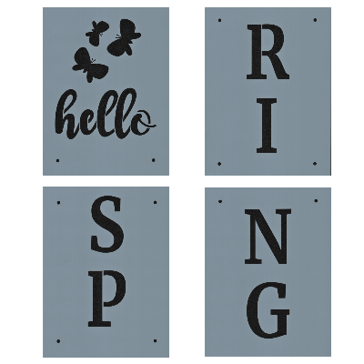 Porch Sign: Hello Spring Stencil | Cupboard Distributing