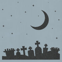 Mini Signs: Moonlit Cemetery