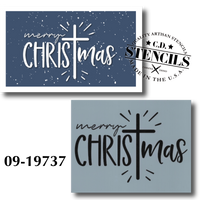 Merry Christ-mas Stencil