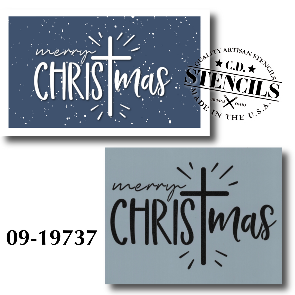 Merry Christ-mas Stencil