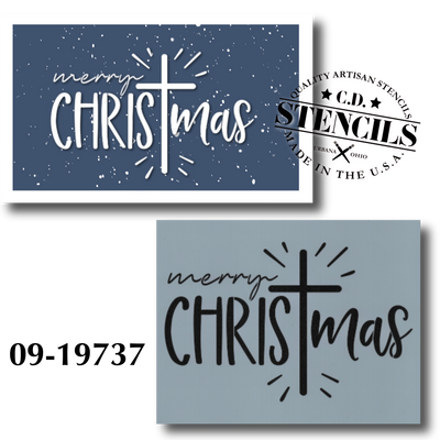 Merry Christ-mas Stencil