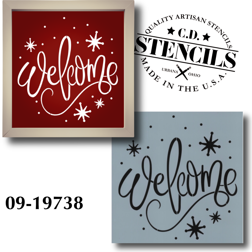 Welcome - Sparkle Stencil
