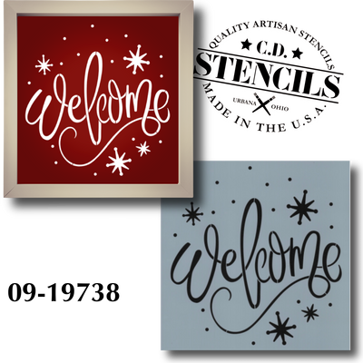 Welcome - Sparkle Stencil