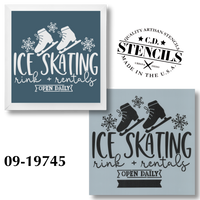 Ice Skating Rink & Rentals Stencil