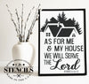 Joshua 24:15 Stencil
