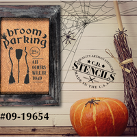 Broom Parking Stencil