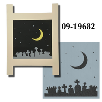 Mini Signs: Moonlit Cemetery