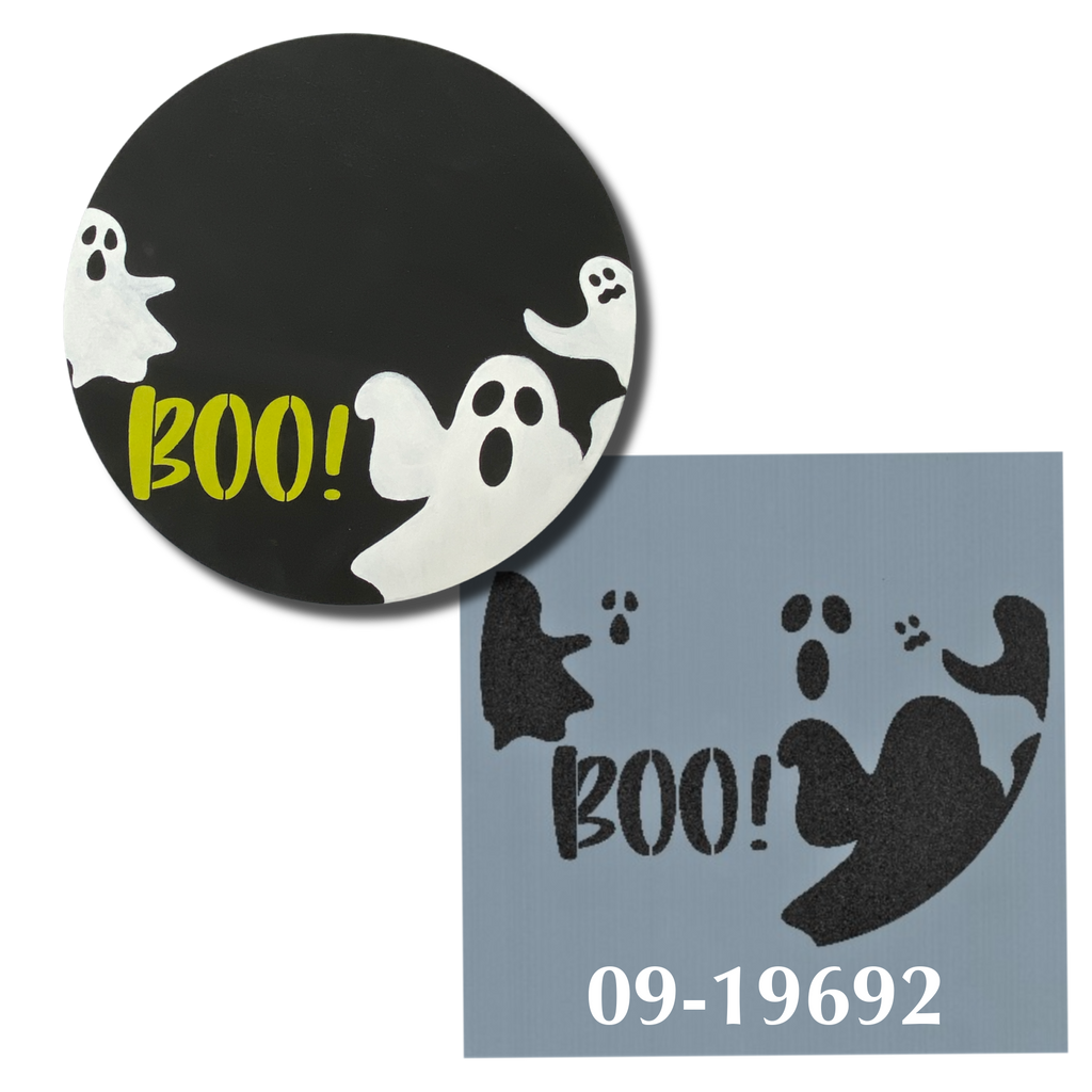 Boo Ghosts Stencil