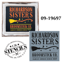 Richardson Sisters Broomstick Co Stencil