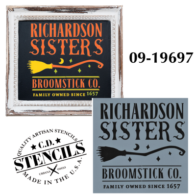 Richardson Sisters Broomstick Co Stencil