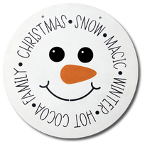 Snowman Face Stencil