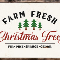 Farm Fresh Christmas Trees Stencil