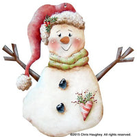 Santa Hat Sam Snowman Ornament